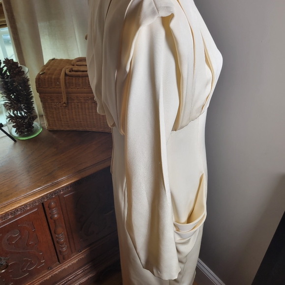 VINTAGE 80'S KEVAN HALL COUTURE SILK AVANT GARDE DRESS - Picture 7 of 12